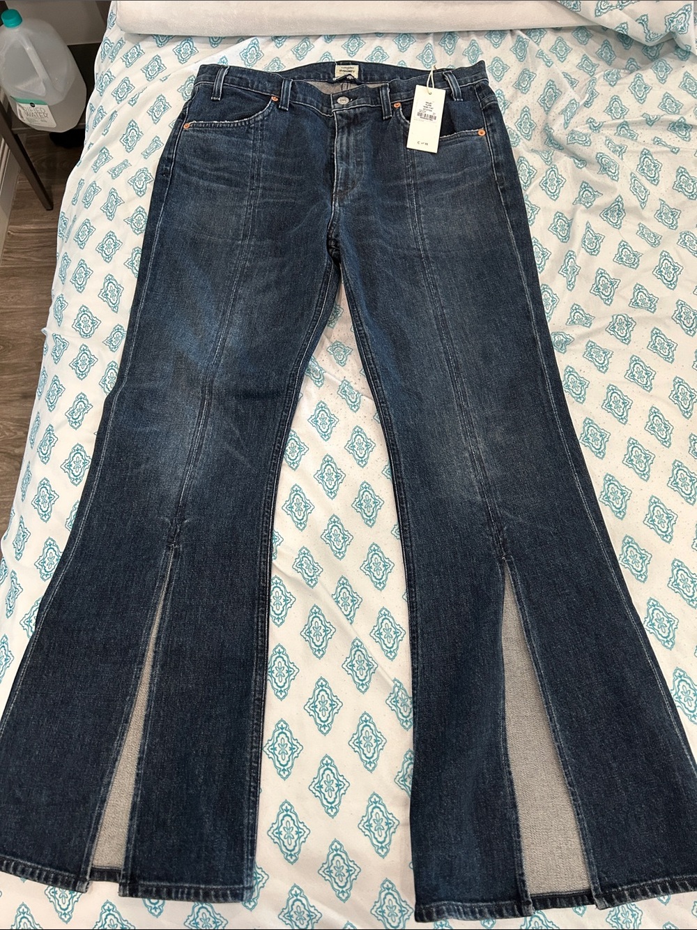 Hailey Flare Split hem dark wash jeans NWT - Picture 3 of 16